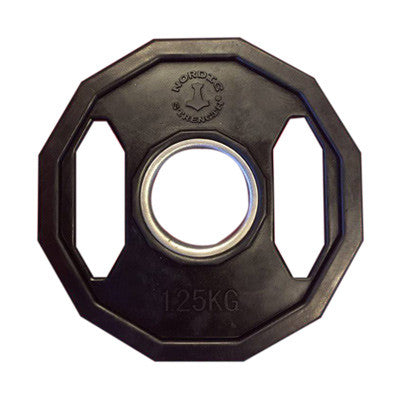 Vægtskive 1,25 kg - 50 mm (12 kantet/sort)