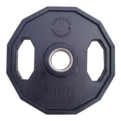 Vægtskive 10 kg - 50 mm (12 kantet/sort)