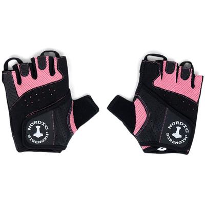 Træningshandsker gummibelagt i pink Nordic Strength (XL)