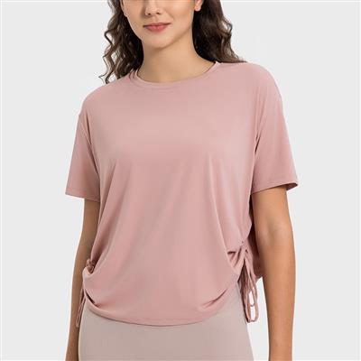 Nordic-wellness Scrunch Tee - Dusty Pink - M