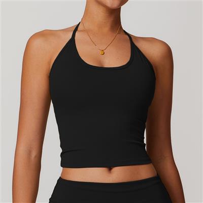 Nordic-wellness Halter Neck Top - Black - M