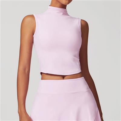 Nordic-wellness Elevate High Neck Top - Soft Pink - S