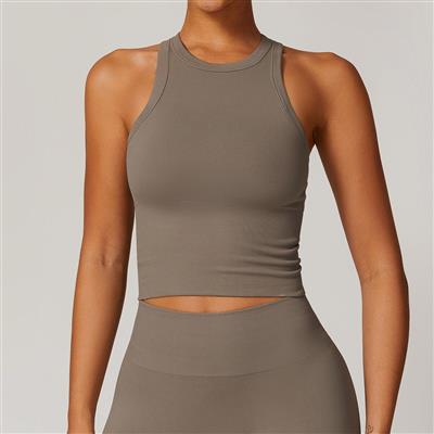 Nordic-wellness Sculpt Rib Top - Sandstone - M