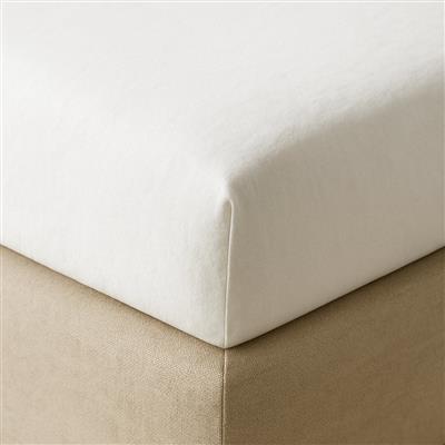 Faconlagen i bomuld - Hvid - 120 x 200 x 25 cm