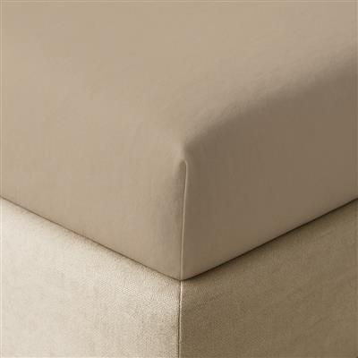 Faconlagen i bomuld - Beige - 90 x 200 x 25 cm