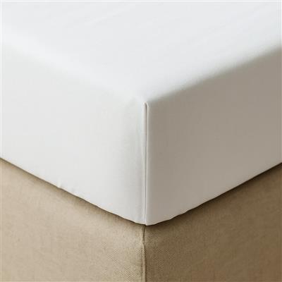 Faconlagen i bambus - Hvid - 140 x 200 x 25 cm