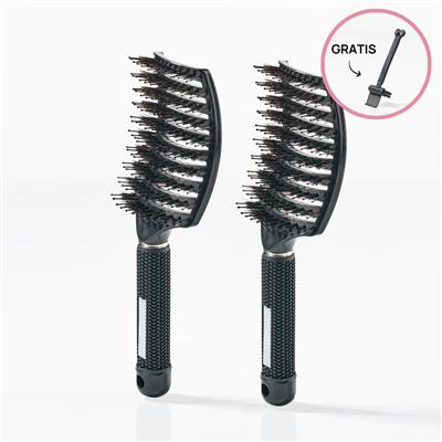 2 stk. Curved Paddle Brush + G