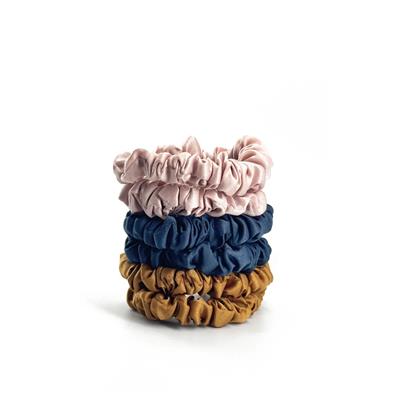 6-pak Soft Satin Scrunchies Sm